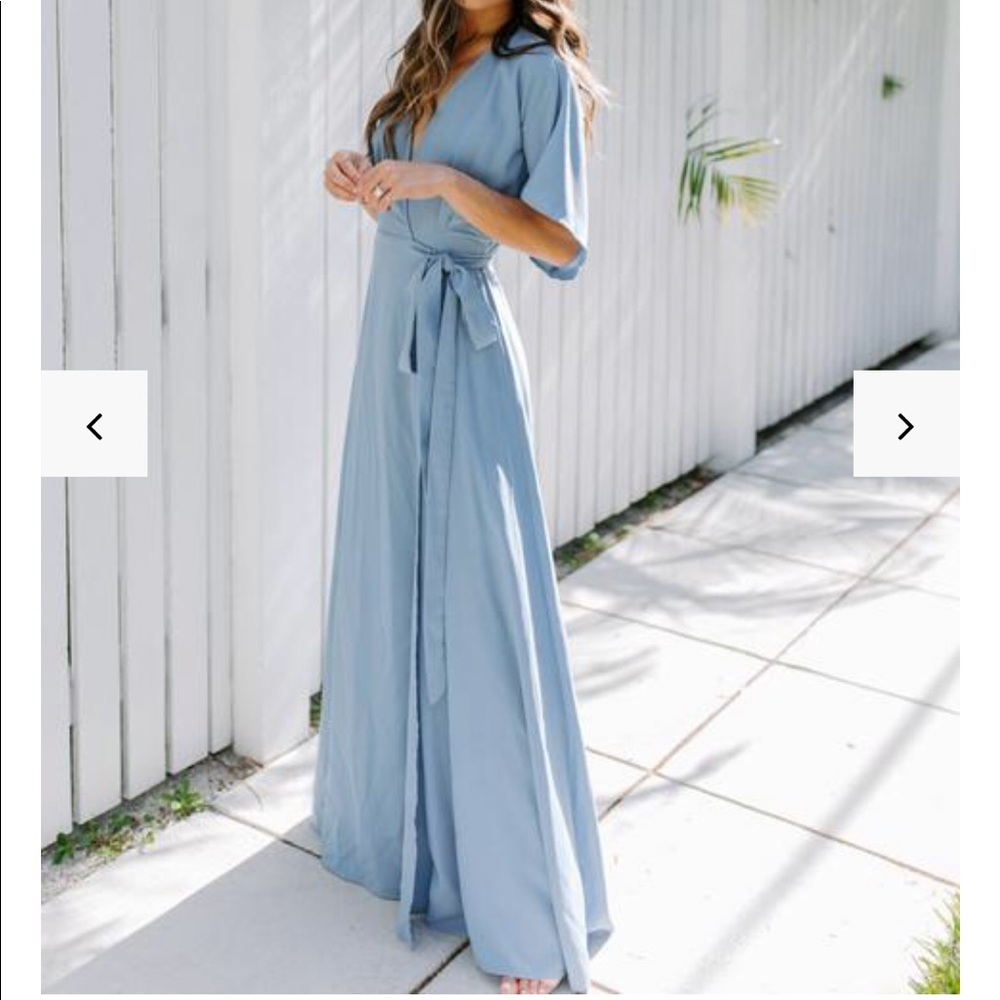 COPY - VICI Behati Wrap Kimono Dress - Blue